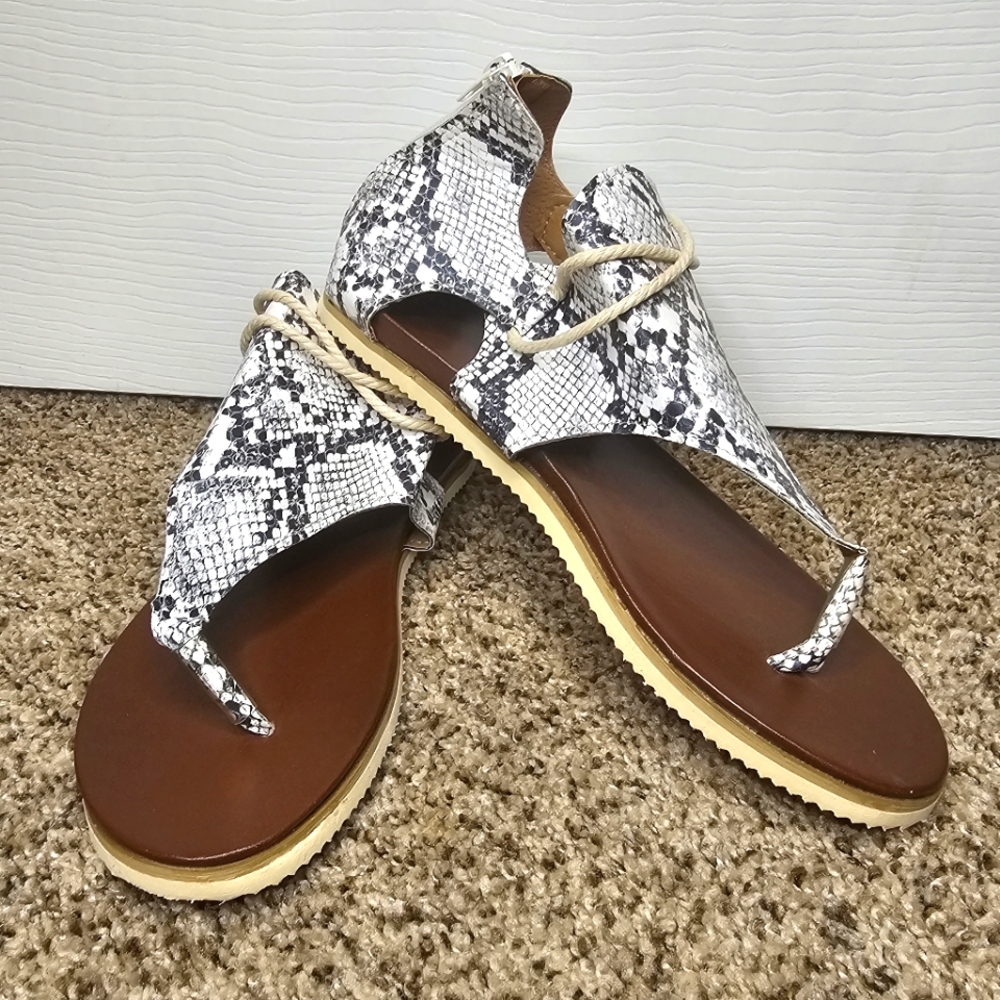 Snake skin sandals size 8.5